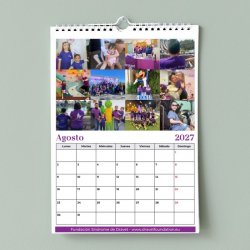 Calendario solidario Dravet 2027 de pared – agosto