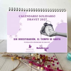 Calendario solidario Dravet 2027 de mesa – portada