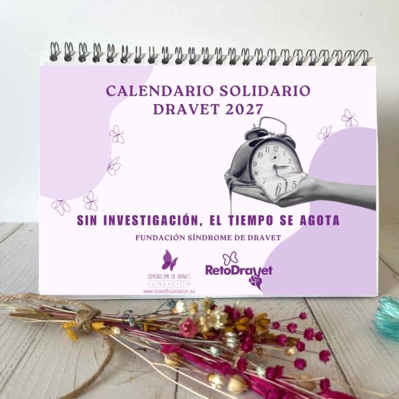 Calendario solidario Dravet 2027 de mesa – portada