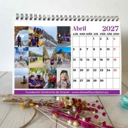 Calendario solidario Dravet 2027 de mesa – abril