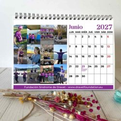 Calendario solidario Dravet 2027 de mesa – junio