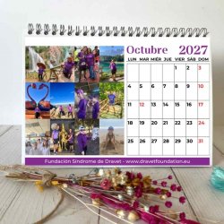 Calendario solidario Dravet 2027 de mesa – octubre