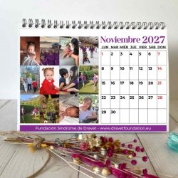 Calendario solidario Dravet 2027 de mesa – noviembre