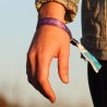 Pulsera de tela morada